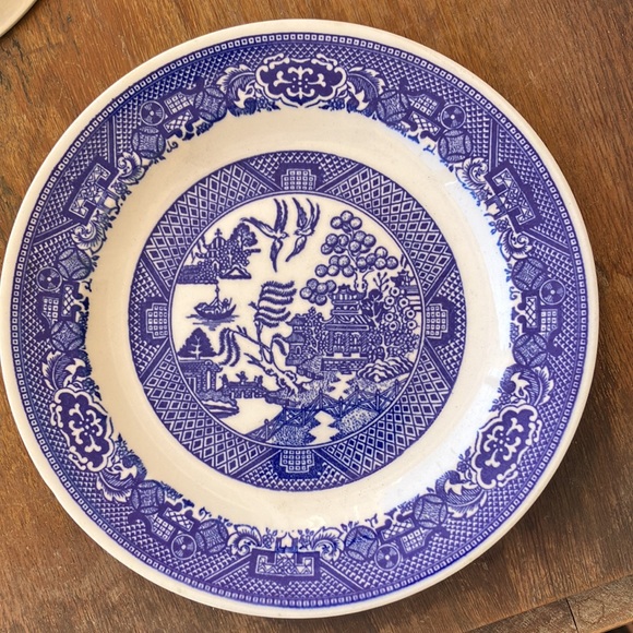 VIN Willow Ware by Royal China Underglaze E52 Transferware Small Porcelain Plate - Picture 3 of 16
